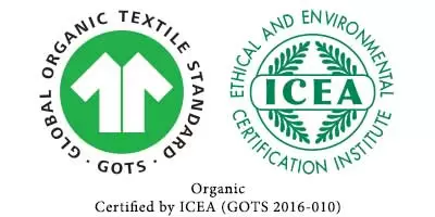 GOTS certifikat, potrjeno s strani ICEA